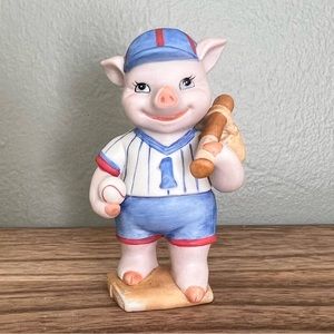 EUC - Bronson Collection 1995 BC Vintage Baseball Player Pig Figurine